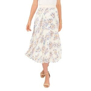 Vince Camuto Floral Pleated Midi Skirt